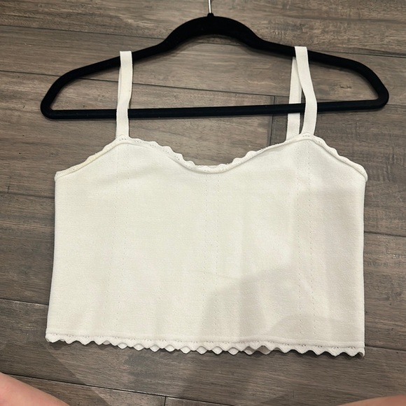 Zara White Babydoll Tankto - Picture 1 of 4